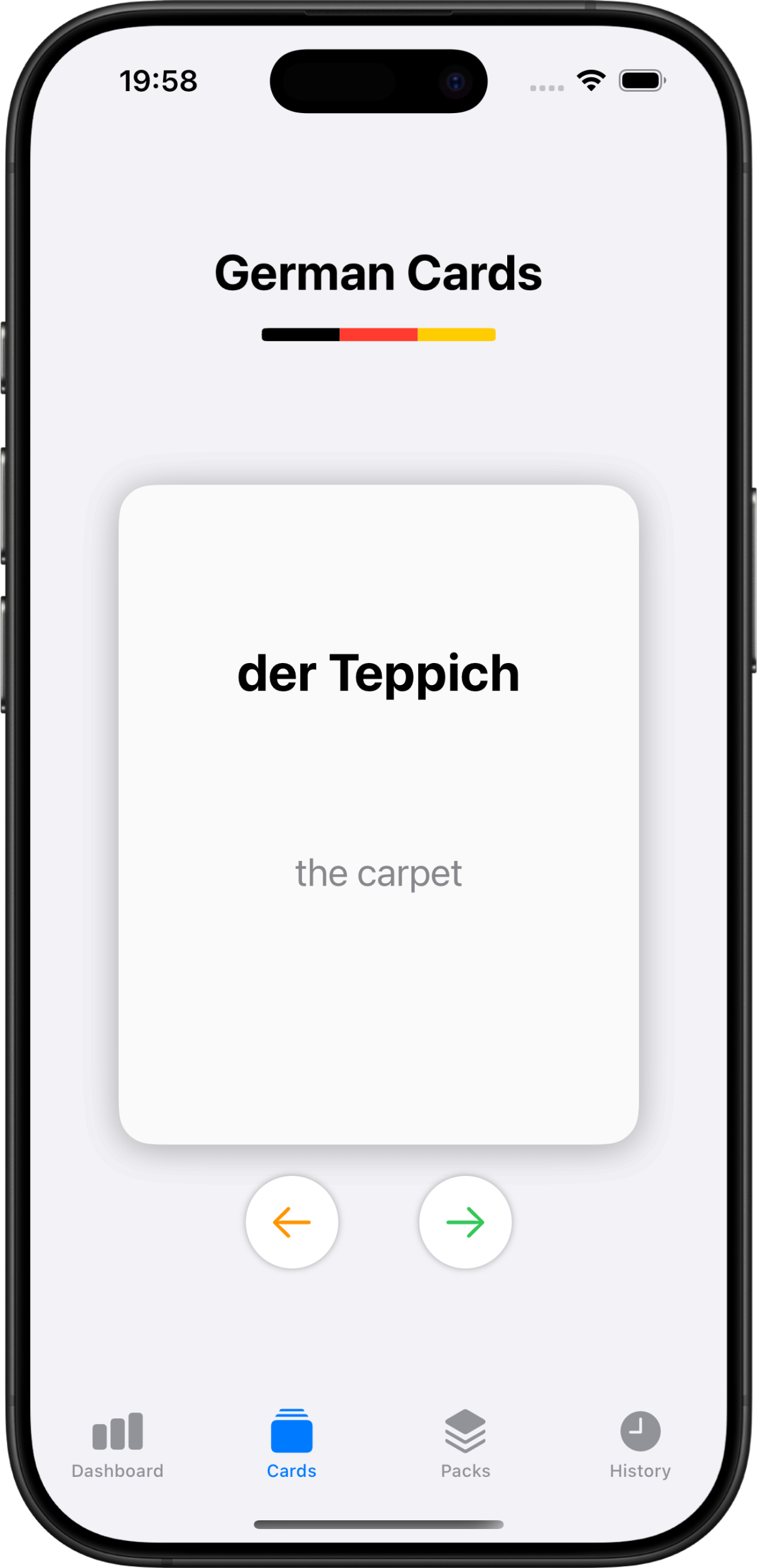 German Cards App